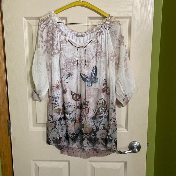 Bella, beautiful flowy amazing colours with heat sealed stones - Picture 1 of 6